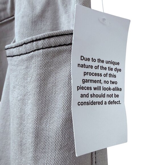 LOGO Lori Goldstein Smiley World Wide Leg Jeans Plus Size 28W Gray Tie Dye NWT - Picture 12 of 16